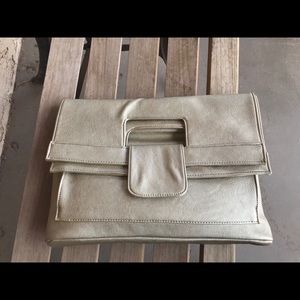 G&R Giovani&Rucci Gold Vegan Clutch Handbag